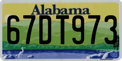 AL license plate 67DT973