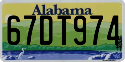 AL license plate 67DT974