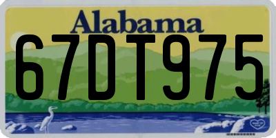 AL license plate 67DT975