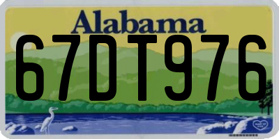 AL license plate 67DT976