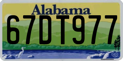 AL license plate 67DT977