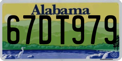 AL license plate 67DT979