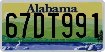 AL license plate 67DT991