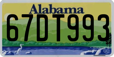 AL license plate 67DT993