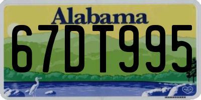 AL license plate 67DT995