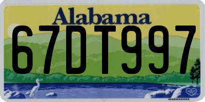 AL license plate 67DT997