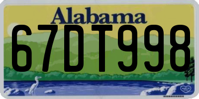 AL license plate 67DT998