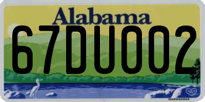 AL license plate 67DU002