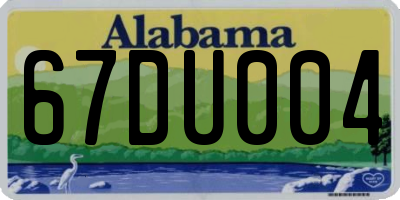 AL license plate 67DU004