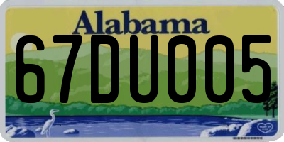 AL license plate 67DU005