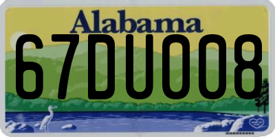 AL license plate 67DU008