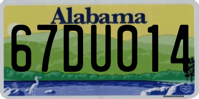 AL license plate 67DU014