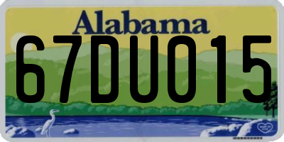 AL license plate 67DU015