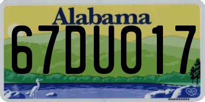 AL license plate 67DU017