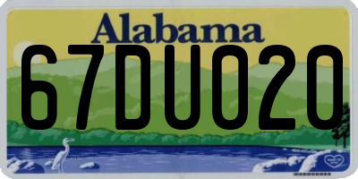 AL license plate 67DU020