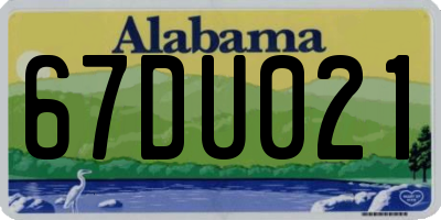 AL license plate 67DU021