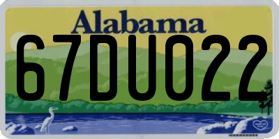 AL license plate 67DU022