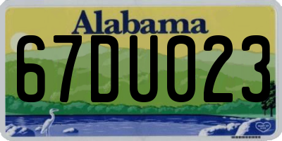 AL license plate 67DU023