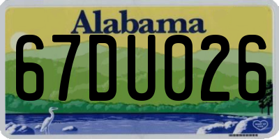 AL license plate 67DU026