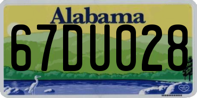 AL license plate 67DU028