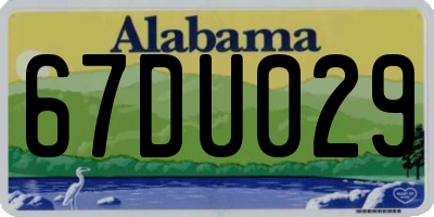 AL license plate 67DU029