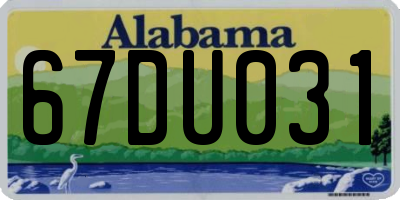 AL license plate 67DU031