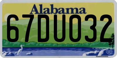 AL license plate 67DU032