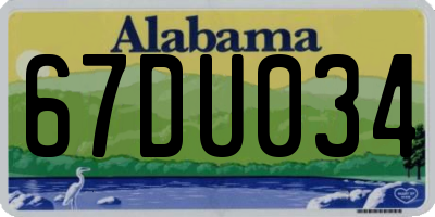 AL license plate 67DU034