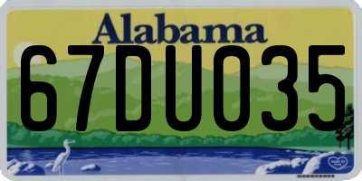 AL license plate 67DU035