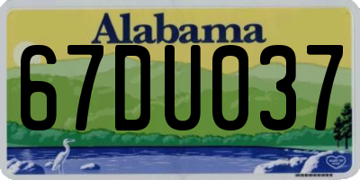 AL license plate 67DU037