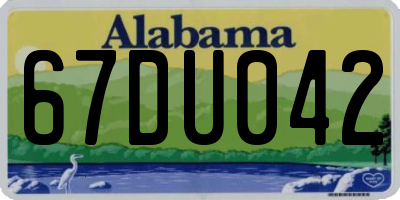 AL license plate 67DU042