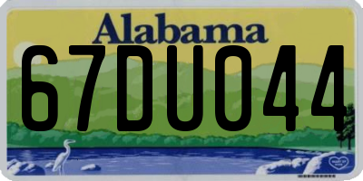 AL license plate 67DU044