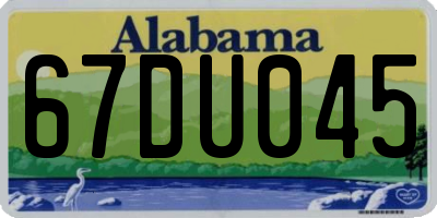 AL license plate 67DU045