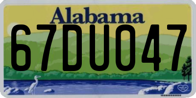 AL license plate 67DU047