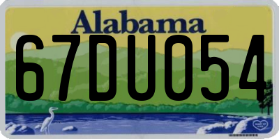 AL license plate 67DU054