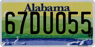 AL license plate 67DU055