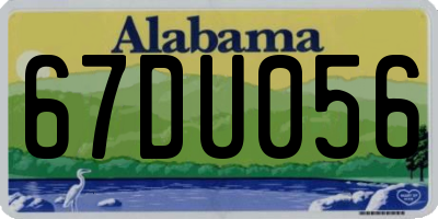 AL license plate 67DU056