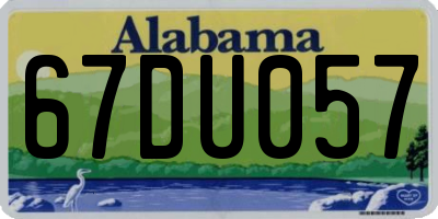 AL license plate 67DU057