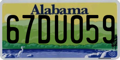 AL license plate 67DU059