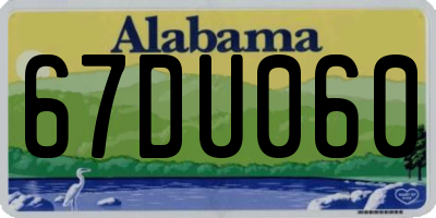 AL license plate 67DU060