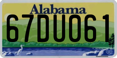 AL license plate 67DU061