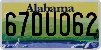 AL license plate 67DU062