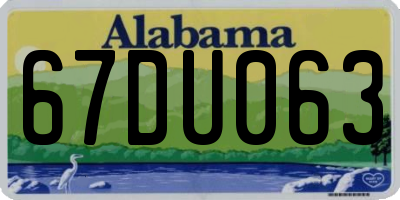 AL license plate 67DU063