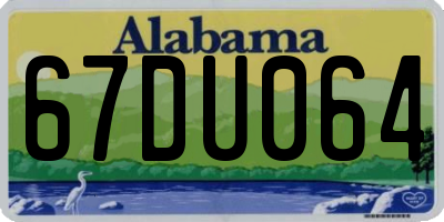 AL license plate 67DU064