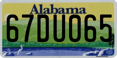 AL license plate 67DU065