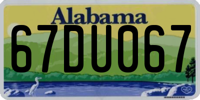 AL license plate 67DU067