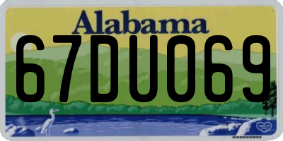 AL license plate 67DU069