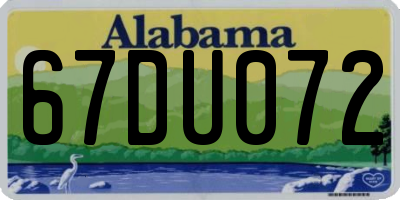 AL license plate 67DU072