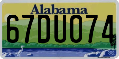 AL license plate 67DU074