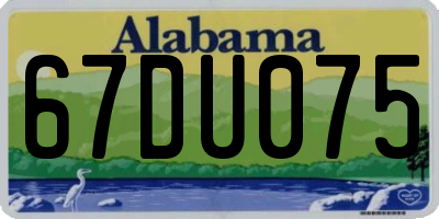 AL license plate 67DU075